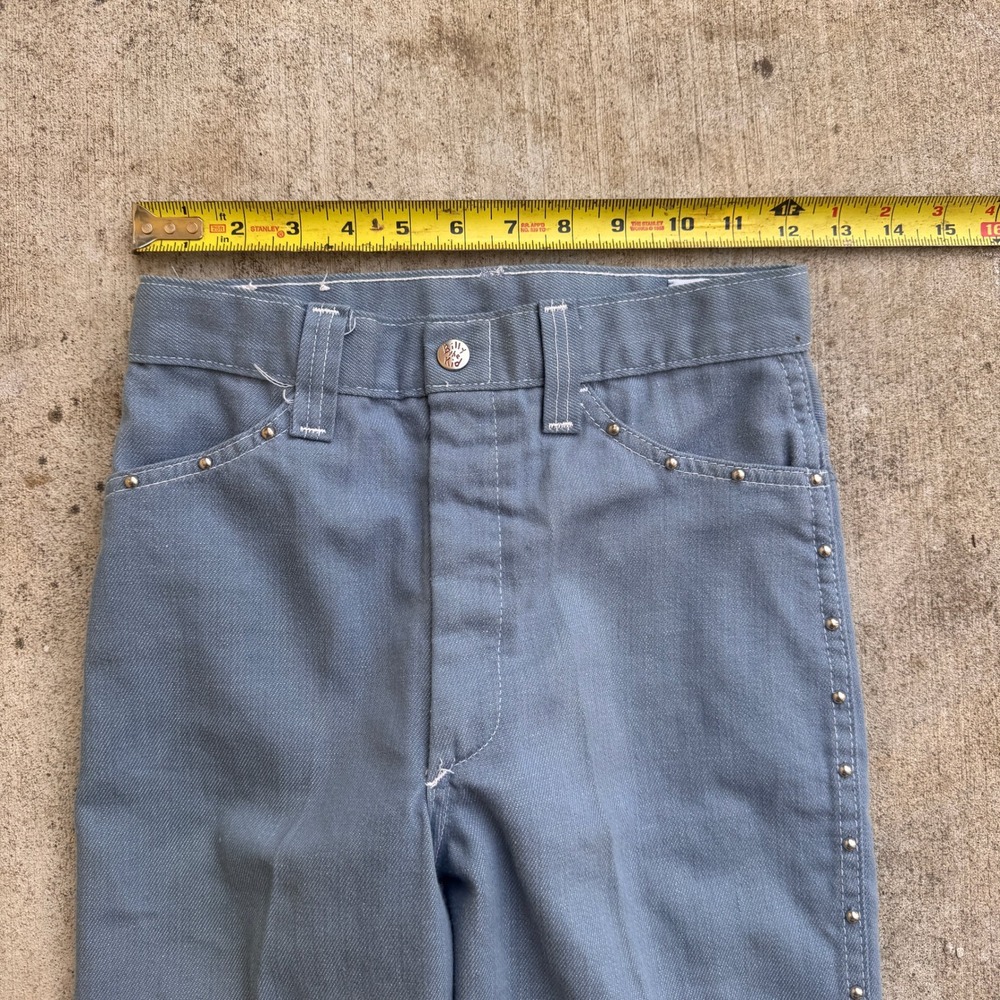 Vintage Billy the Kid 70s Studded Flared Jeans Women's Blue High Waist 25x28 USA - Picture 5 of 10